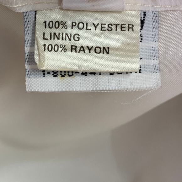 VICTORIA ROYAL Size 12 Cream Polyester Beaded Shawl Collar Jacket Blazer - Picture 10 of 11